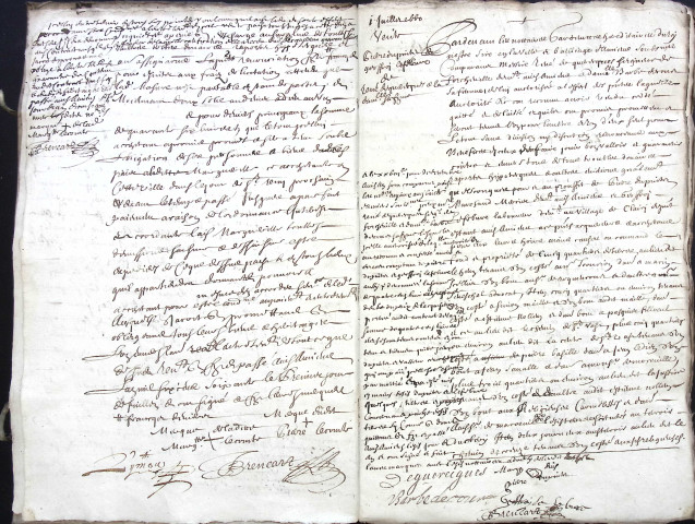 Etude de Me Jean-Baptiste Trencart à Amiens (étude n°12). Minutes de l'année 1660