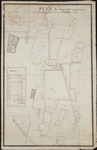 Plan des propriétés appartenant au citoyen Gallope situées Terroir d'Armancourt en 1792