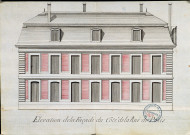 Hôtel de ville de Roye : élévation de la façade du côté de la rue de Paris