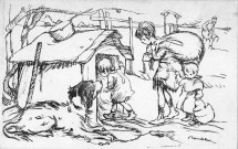 Guerre 1914-1918. Carte postale du Comité de secours national diffusée au profit des orphelins de guerre