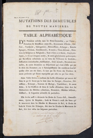 Tables des vendeurs du bureau de Conty pour la période 1753-1779