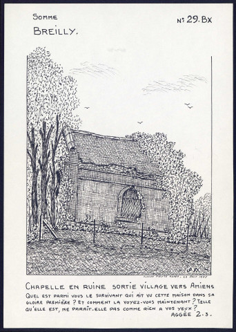 Breilly : chapelle en ruine - (Reproduction interdite sans autorisation - © Claude Piette)