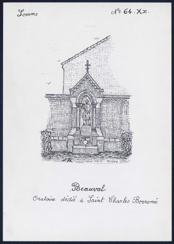 Beauval : oratoire dédié à Saint-Charles Borromé - (Reproduction interdite sans autorisation - © Claude Piette)