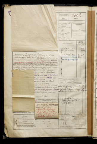 Boniface, Désiré Fernand Gustave, né le 22 juillet 1892 à Sorel (Somme), classe 1912, matricule n° 1002, Bureau de recrutement de Péronne