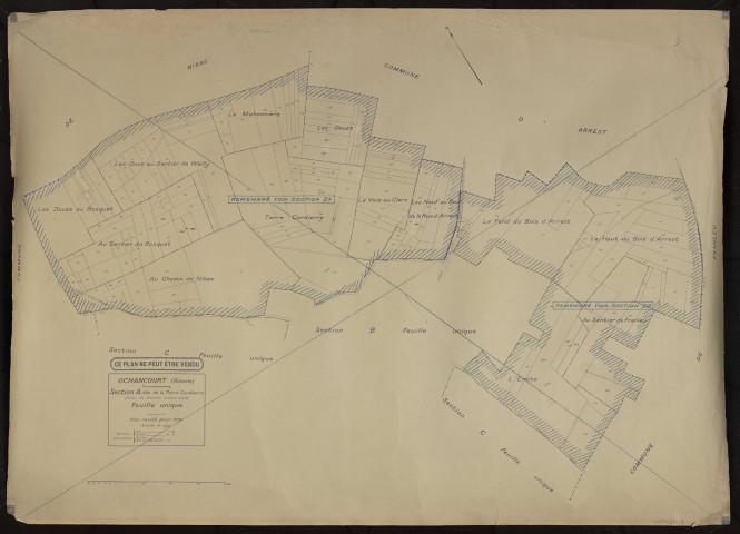 Plan du cadastre rénové - Ochancourt : section A