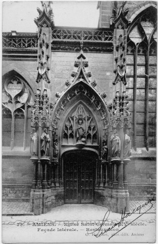 Amiens - Eglise Saint-Germain - XVe siècle. Façade latérale. - Restauration