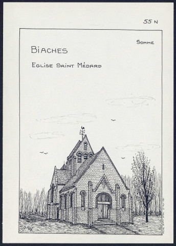 Biaches : église Saint-Médard - (Reproduction interdite sans autorisation - © Claude Piette)