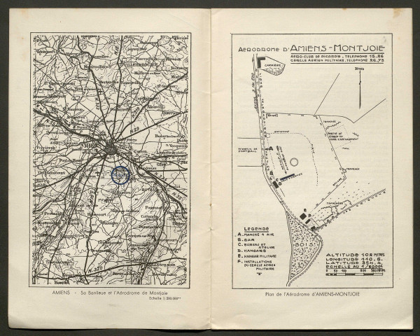 Rallye international et circuit aérien de Picardie. Amiens 21 juillet 1935. Aéro-club de Picardie. Rallye d'Amiens et coupe de Berny