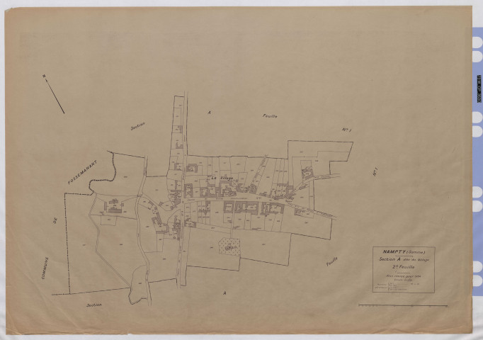 Plan du cadastre rénové - Nampty : section A2