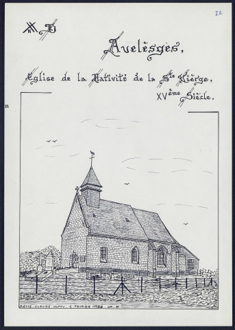 Avelesges : église de la nativité de la Sainte Vierge, XVe siècle - (Reproduction interdite sans autorisation - © Claude Piette)