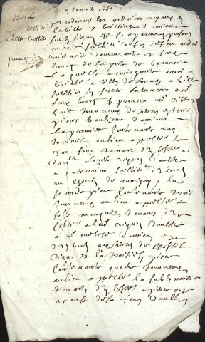Etude de Me Antoine Limeu à Amiens (étude n°6). Minutes de l'année 1660