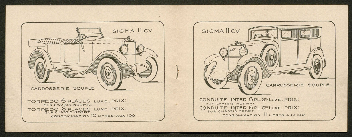 Publicités automobiles : Sigma