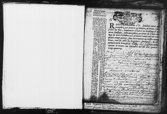 Tilloy-lès-Conty (Notre-Dame) : baptêmes, mariages, sépultures