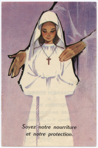 Soyez nourriture et notre protection.Communion solennelle et profession de foi, église Saint-Geoffroy, Rivery le 10 juin 1962. Annie Magnaval