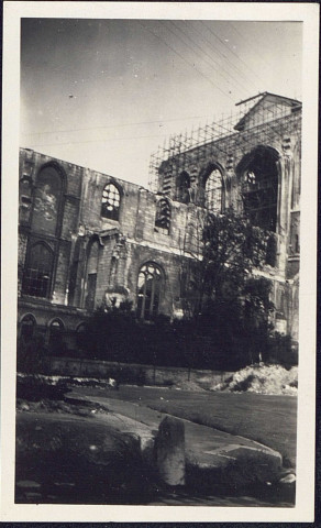 Abbeville. Eglise Saint-Vulfran, ruines du 20 mai 1940