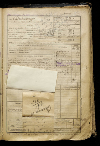Desavoye, Maurice Ulysse Alphonse, né le 03 septembre 1898 à Amiens (Somme), classe 1918, matricule n° 735, Bureau de recrutement d'Amiens