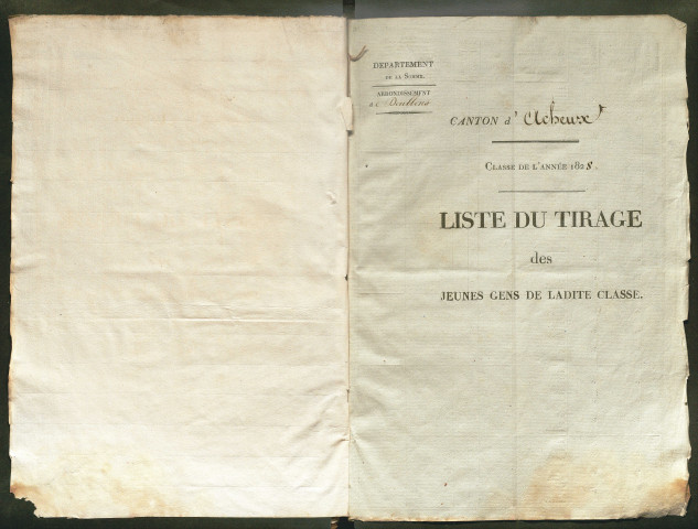 Tirage au sort (arrondissements de Doullens et de Montdidier) de l'année 1828
