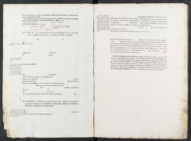 Centième denier du bureau de Conty pour la période du 1er janvier 1765 au 18 août 1767