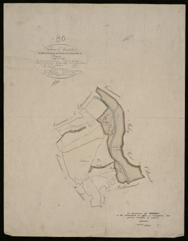 Plan du cadastre napoléonien - Pargny : tableau d'assemblage