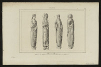 Rois et reines : statues du portail occidental de la cathédrale de Chartes