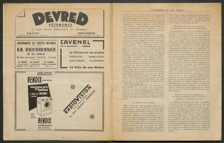 L'Automobile au Pays Picard. Revue de l'Automobile et du Tourisme. Organe officiel de l'Automobile-Club de Picardie et de l'Aisne, 387, janvier 1957