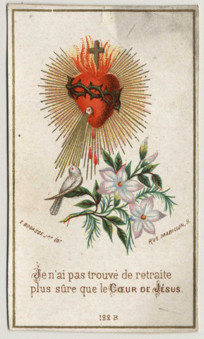 Je n'ai pas trouvé de retraite plus sûre que le Coeur de Jésus. Sacré Coeur de Jésus