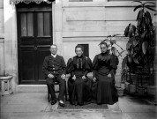 Portrait	de trois personnes de la famille Sandford - Blin de Bourdon ou de l'entourage proche
