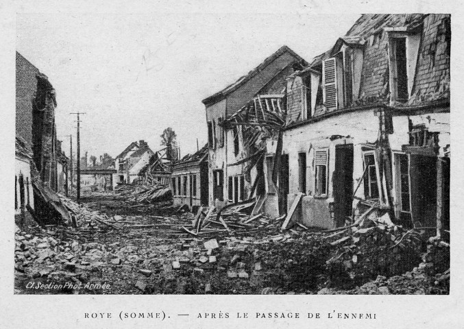 Roye.- Après le passage de l'ennemi