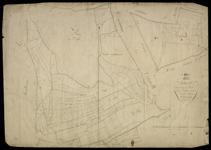 Plan du cadastre napoléonien - Thoix : Bois du Foyel (Le), A