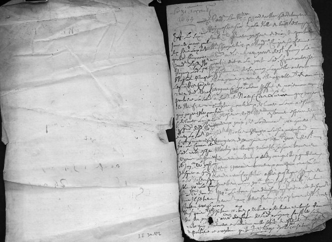 Etude de Me François Debacq à Amiens (étude n°7). Minutes de l'année 1653