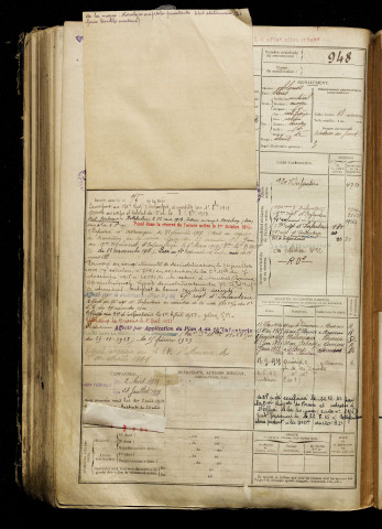 Fernet, Paul Eugène, né le 09 mai 1891 à Albert (Somme), classe 1911, matricule n° 948, Bureau de recrutement de Péronne