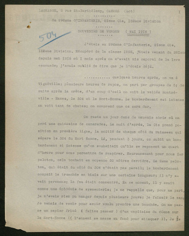 Témoignage de Lagrange, Léon et correspondance avec Jacques Péricard