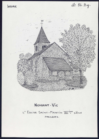 Nohant-Vic (Indre) : église Saint-Martin - (Reproduction interdite sans autorisation - © Claude Piette)