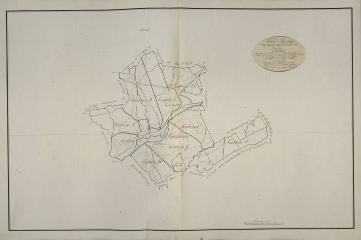 Plan du cadastre napoléonien - Lucheux : tableau d'assemblage