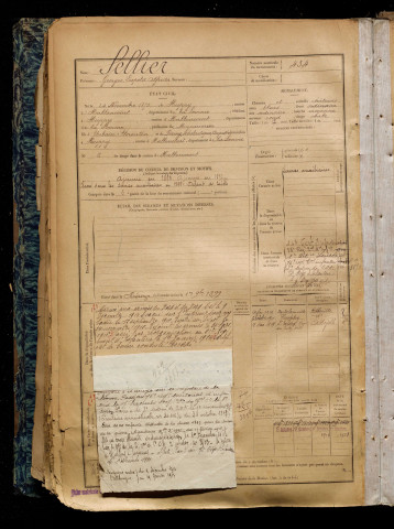 Sellier, Georges Léopold Alfred, né le 24 novembre 1875 à Huppy (Somme), classe 1895, matricule n° 434, Bureau de recrutement d'Abbeville