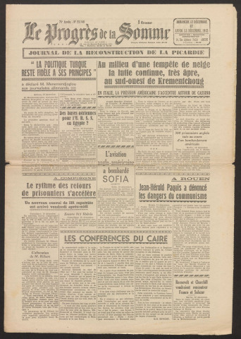Le Progrès de la Somme, numéro 23148, 12 - 13 décembre 1943