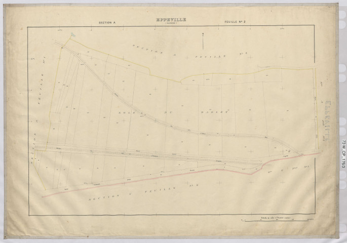 Plan du cadastre rénové - Eppeville : section A2