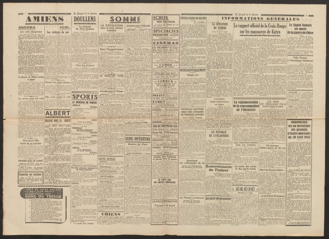 Le Progrès de la Somme, numéro 22953, 24 avril 1943