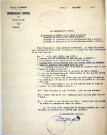 Guerre 1939-1945. Correspondance du commissaire de police au préfet rapportant les affichages urbains dénonçant l'Occupation