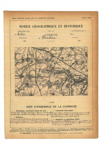 Fonches-Fonchette (Fonches) : notice historique et géographique sur la commune