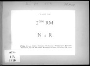Table alphabétique du contingent 1940 - lettres N à R : bureaux de recrutement de la Deuxième Région Militaire (Départements du Nord, du Pas de Calais, de l'Aisne, de l'Oise, de la Somme, de l'Eure et de la Seine-Maritime)