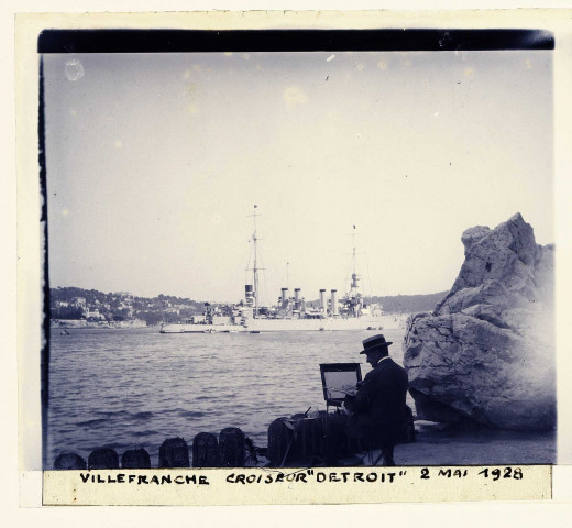 Villefranche (Alpes-Maritimes). Croiseur américain "Détroit"