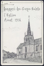 Longpré-les-Corps-Saints : l'église avant 1914 - (Reproduction interdite sans autorisation - © Claude Piette)
