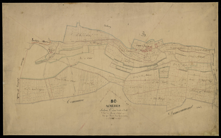 Plan du cadastre napoléonien - Hescamps (Agnières) : Bois du Chastel (Le), C2