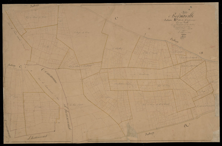Plan du cadastre napoléonien - Bernaville : Marchincamps (Le), B
