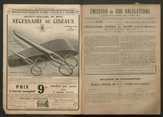 Le Chasseur français, organe universel de tous les sports et de la vie en plein air. Saint-Etienne