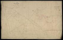 Plan du cadastre napoléonien - Grivillers : Fosse à Chaudron (La) ; Chef-lieu (Le), B et développement de la section A