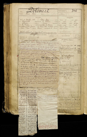 Delcourt, Henri Elisée, né le 04 septembre 1886 à Cahon (Somme), classe 1906, matricule n° 316, Bureau de recrutement d'Abbeville