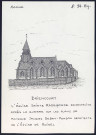 Driencourt (Somme) : église Sainte-Radegonde reconstruite après la guerre - (Reproduction interdite sans autorisation - © Claude Piette)