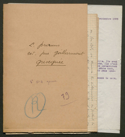 Témoignage de Brauns, Laurent (Sergent) et correspondance avec Jacques Péricard